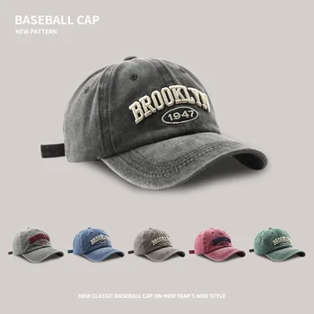 Бейсболка Mountain Diboy для мужчин, широкополая шляпа с вышитыми буквами в американском ретро стиле, кепка для пар, кепка для уличных видов спорта, регулируемая