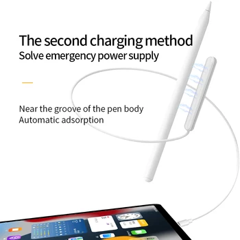 Наконечник стилуса Apple pencil 2-го поколения, перезаряжаемый с беспроводной зарядкой, с функцией рукописного ввода, для рисования, наклонная ручка для отвода ладони